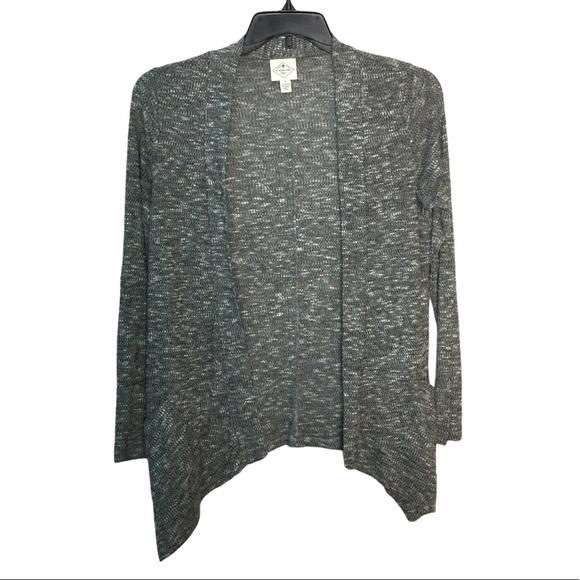 Women’s St John's Bay S Small 4 - 6 Sweater Cardigan Marbled Gray Open Front NEW - Picture 2 of 8